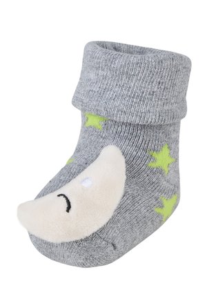 Sterntaler, BABY RASSELSOCKEN MIT UMSCHLAG, MOTIV MOND UNISEX - Socks - grau meliert