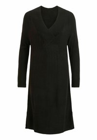 VILA VIMADELIA VNECK DRESS - Stickad klänning - black
