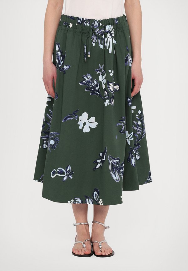 ZAMBIA - Maxi skirt - verde scuro