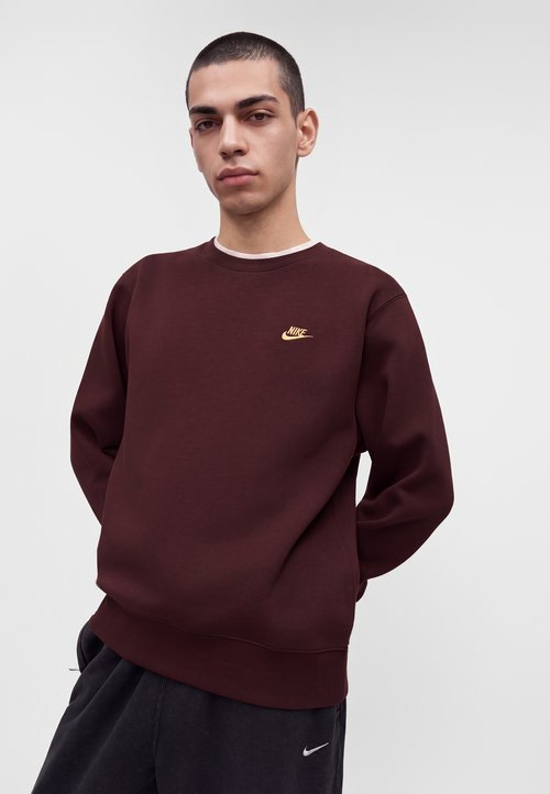 Nike CLUB CREW - Sweatshirt - burgundy crush/metallic gold-coloured — photo 4