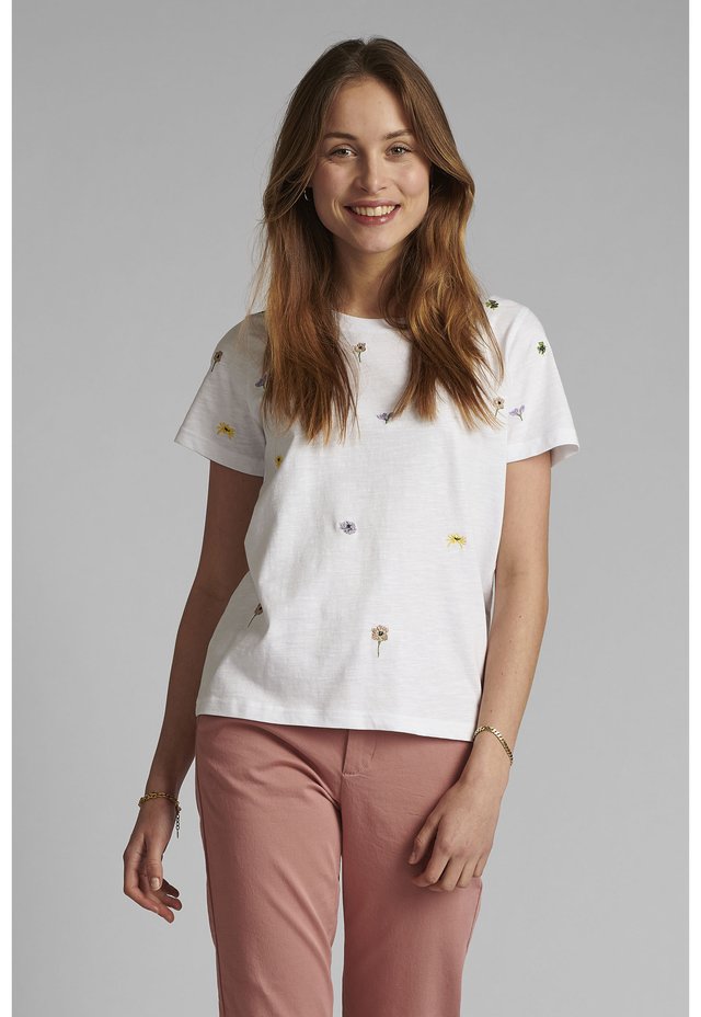 NUCAROL - T-shirts med print - bright white