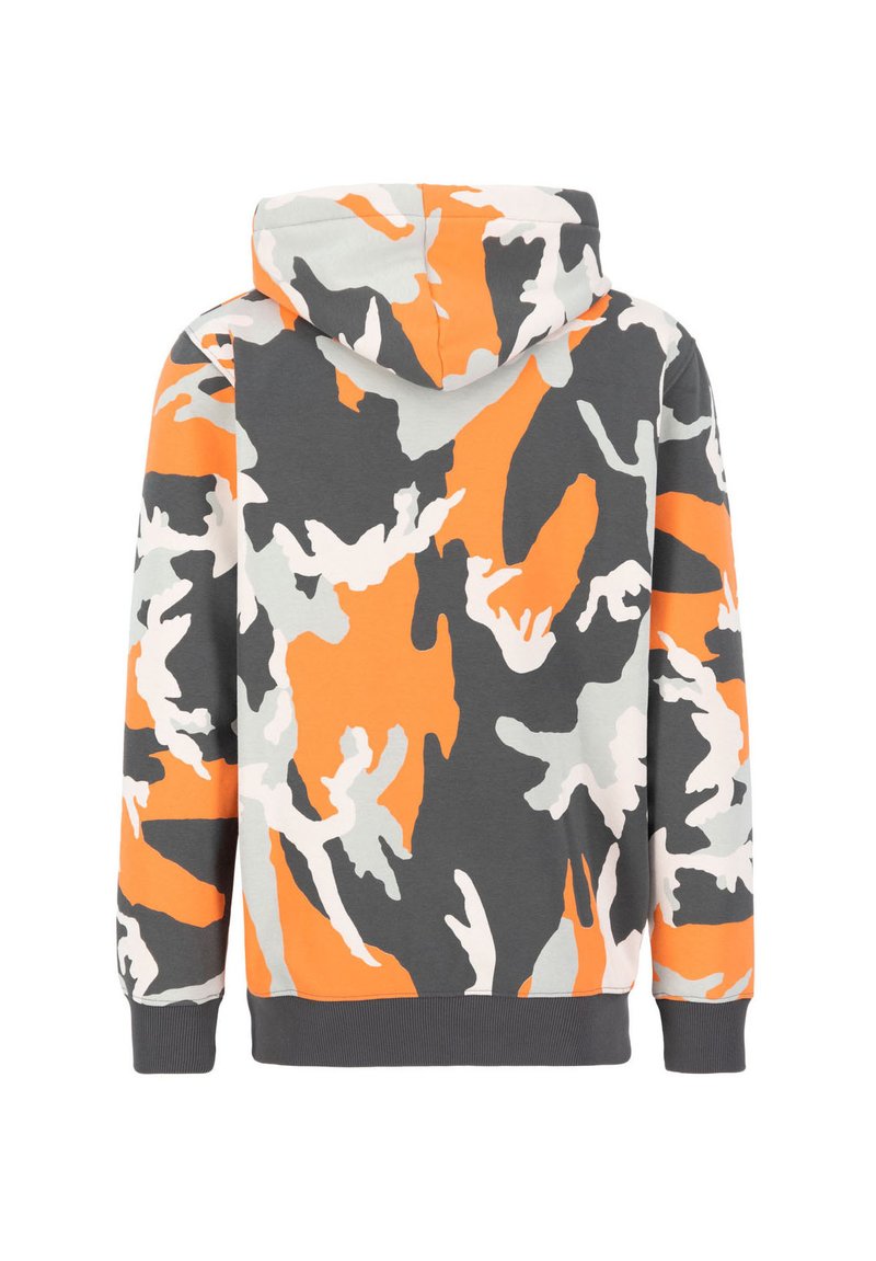 Alpha Industries HOODIE Sweatjacke orange grey camo/orange