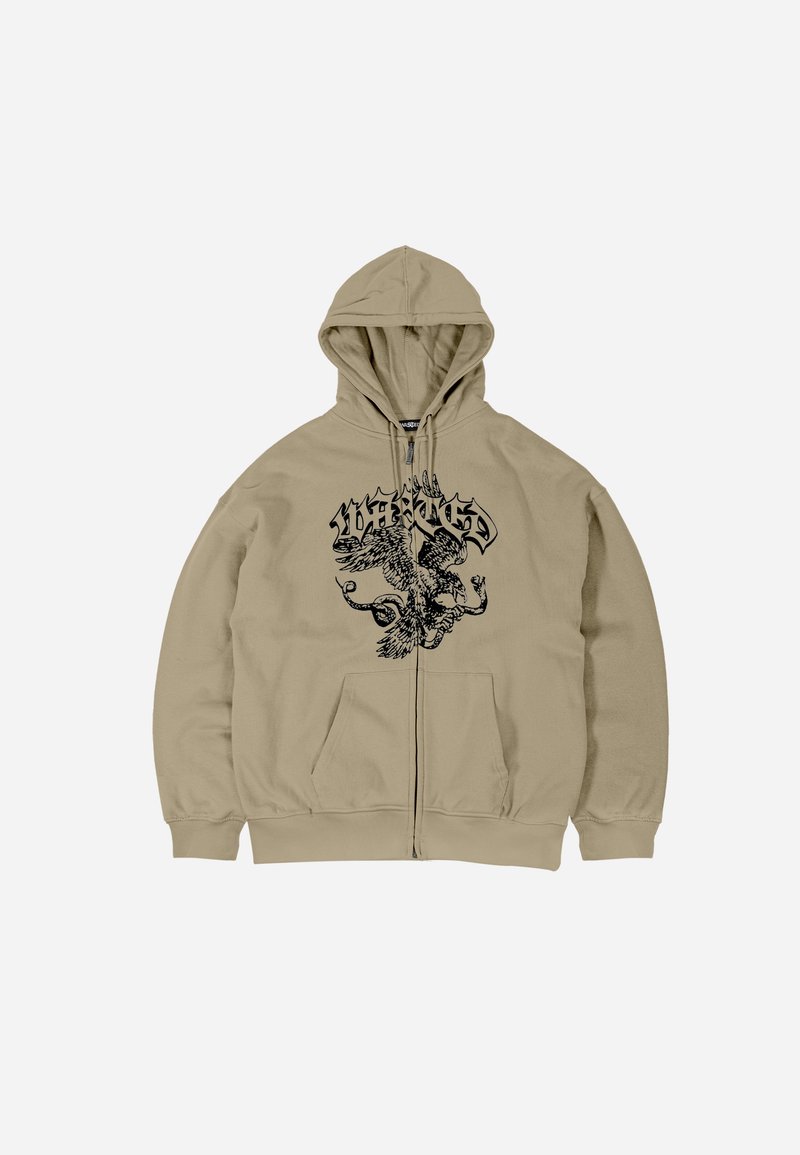 Wasted Paris Sweater met rits zandkleur