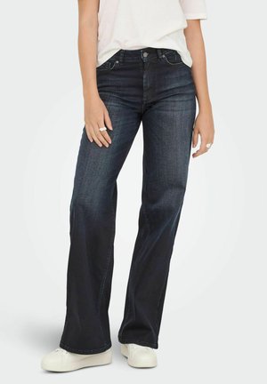 MADISON HOHE TAILLE WEITER BEINSCHNITT  - Široke nogavice - dark blue denim