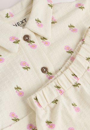 Next SHORT SLEVE SET - Hemdbluse - pink cream flower