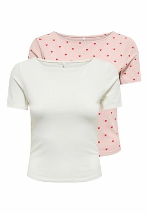 ONLY Tall T-SHIRT ONLSUSAN 2-PACK T-SHIRT - Printtipaita - cloud dancer