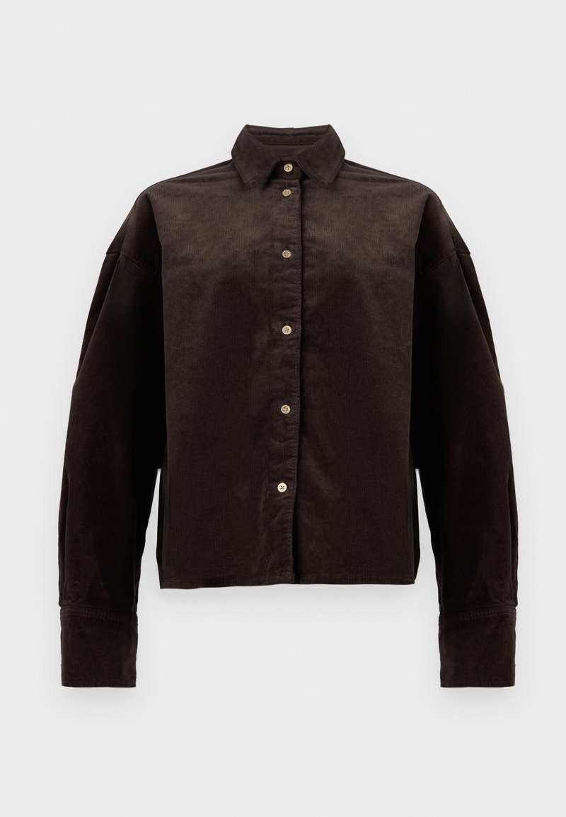 7 For All Mankind Overhemdblouse donkerbruin 7 For All Mankind Overhemdblouse donkerbruin