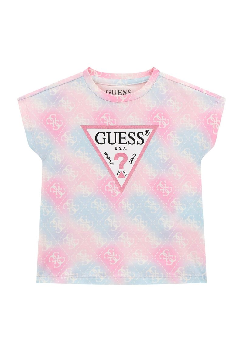 Guess ALLOVER - Trükipildiga T-särk - mehrfarbe rose