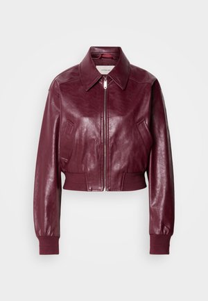 Calvin Klein Jeans CROPPED CRINKLE - Bombertakki - deep rouge