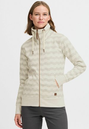 OXVANTA - Zip-up sweatshirt - oyster grey melange