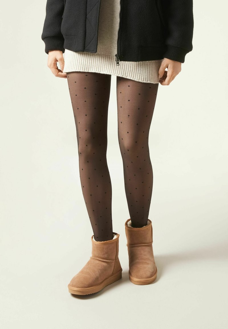 Calzedonia Punčocháče - schwarz nude pois nero