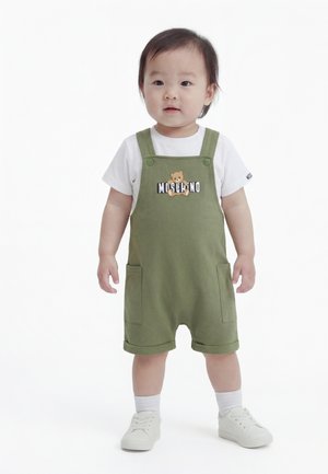 MOSCHINO UNISEX SET - Salopete - white/olive green