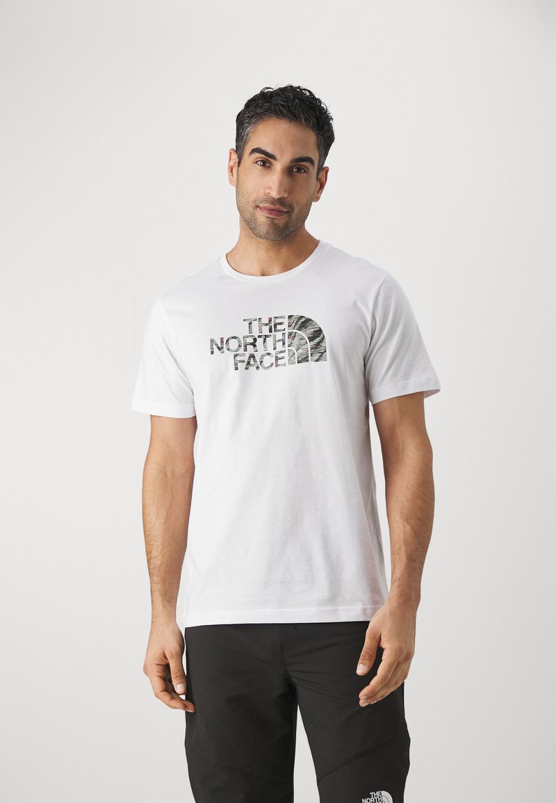 The North Face EASY TEE - Camiseta estampada - white/black