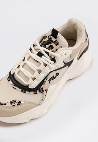 leopard print fila trainers