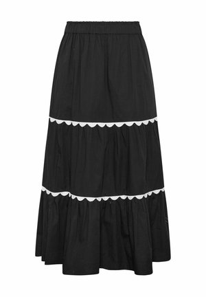 Yours Clothing, WOMEN'S MAXI SKIRTS - Faltenrock - black