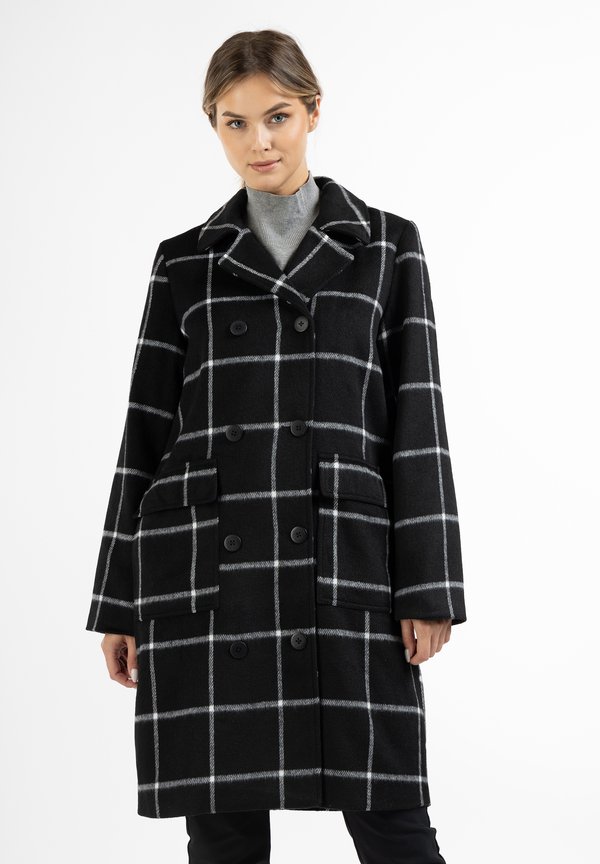 TRANSITIONAL - Trenchcoat - kariert schwarz weiss