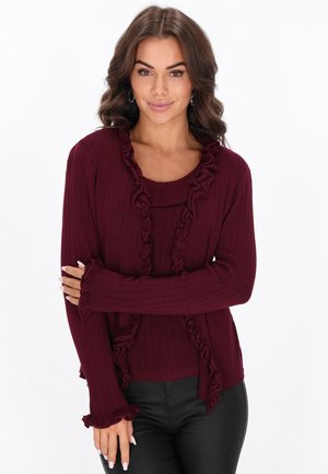 Strickjacke - burgundy