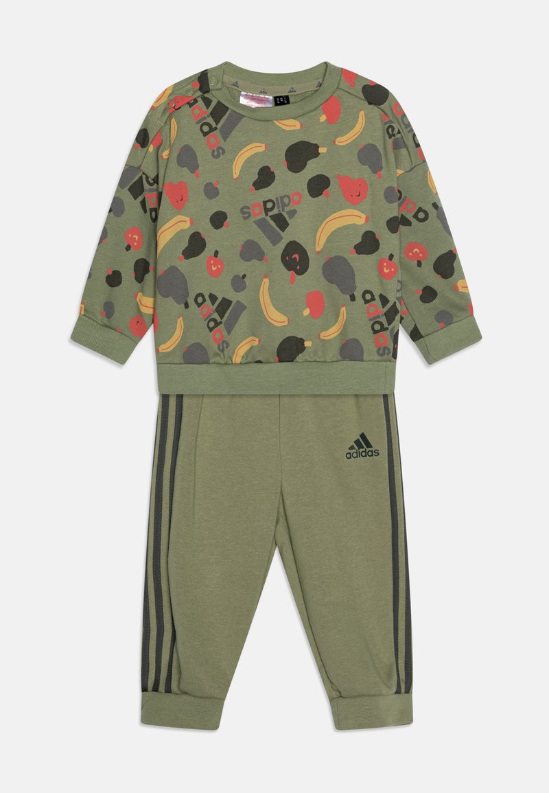 adidas Performance ESSENTIALS ALLOVER PRINTED - Chándal - tent green