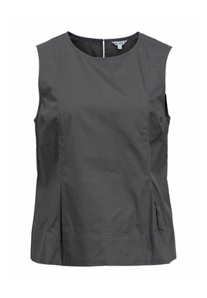 Object, TOP SLEEVELESS PLEATED - Blouse - gunmetal