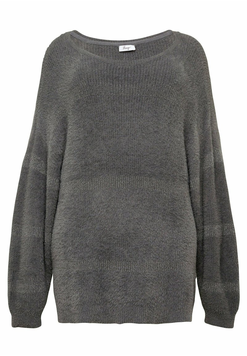 Damen Strickjacken | Sheego Strickpullover rauchgrau/dunkelgrau-meliert - FO20303 Damen Strickjacken | Sheego Strickpullover rauchgrau/dunkelgrau-meliert - FO20303