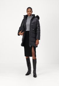 Calvin Klein PADDED REAL DOWN COAT - Piumino lungo - black
