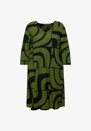 Ulla Popken GEOMETRIC - Vapaa-ajan mekko - ebony