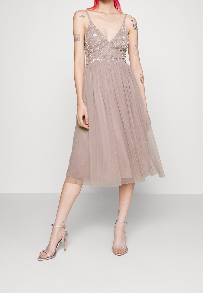 sachin and babi light blue dress ASHLEYlauren 4683 One Shoulder Beaded Cocktail Dress