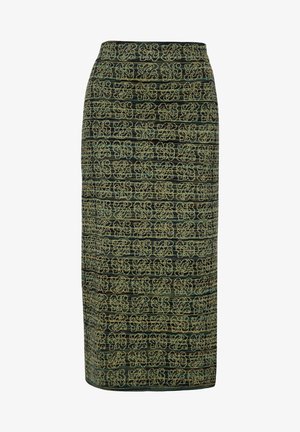 s.Oliver BLACK LABEL, MIT JACQUARD MUSTER - Jupe crayon - olivgrün