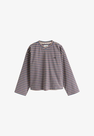 Self., THERMAL V-NECK LONG SLEEVE T-SHIRT - Pikkade varrukatega topp - blue stripe