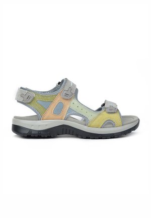 Sandalias de senderismo - gris verde amarillo