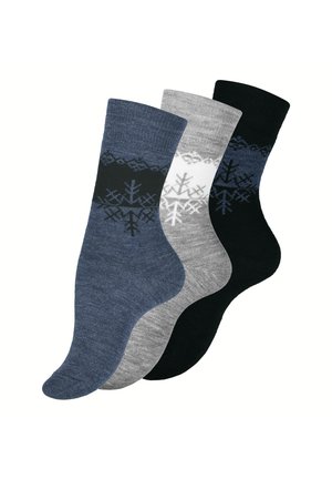 Cotton Prime 3 PACK - Chaussettes - schwarz/grau/blau