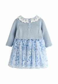 Next Vardagsklänning - blue floral mesh