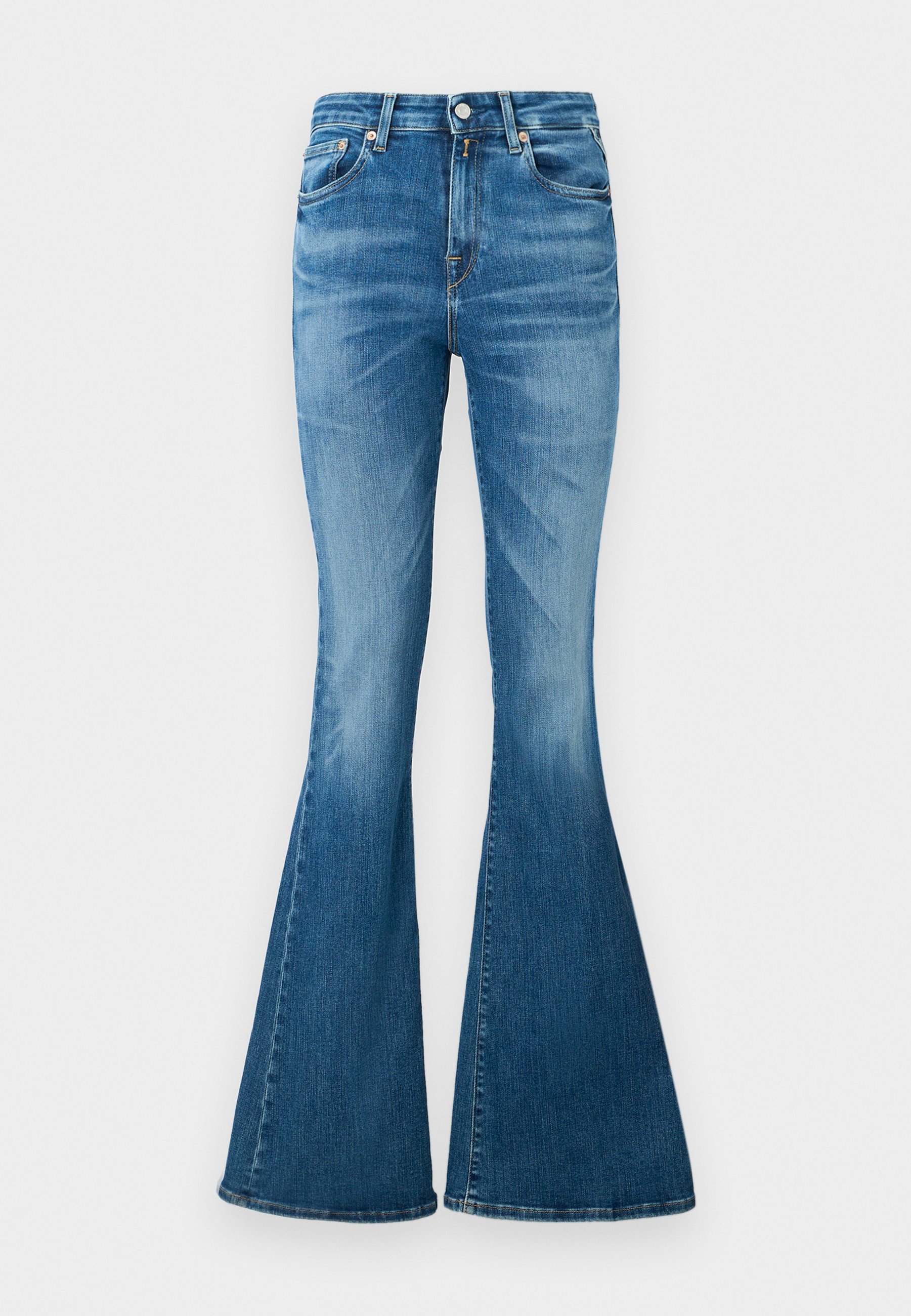Replay JOELLA PANTS - Flared Jeans - medium blue/blue denim
