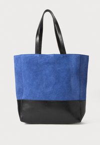 DOUBLE TEXTURE TOTE UNISEX - Sac à main - black/blue