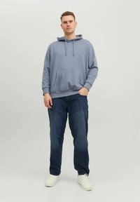 Jack & Jones JJEBASIC HOOD - Hættetrøje - flint stone