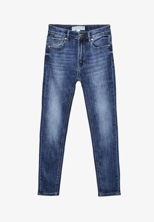 Stradivarius, D07 REGULAR WAIST SKINNY JEANS - Skinny-Farkut - blue-black denim