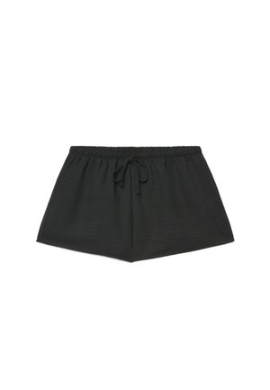 Terranova, SHORTS CULOTTE A VITA BASSA EFFETTO LINO - Pantaloni sportivi - nero