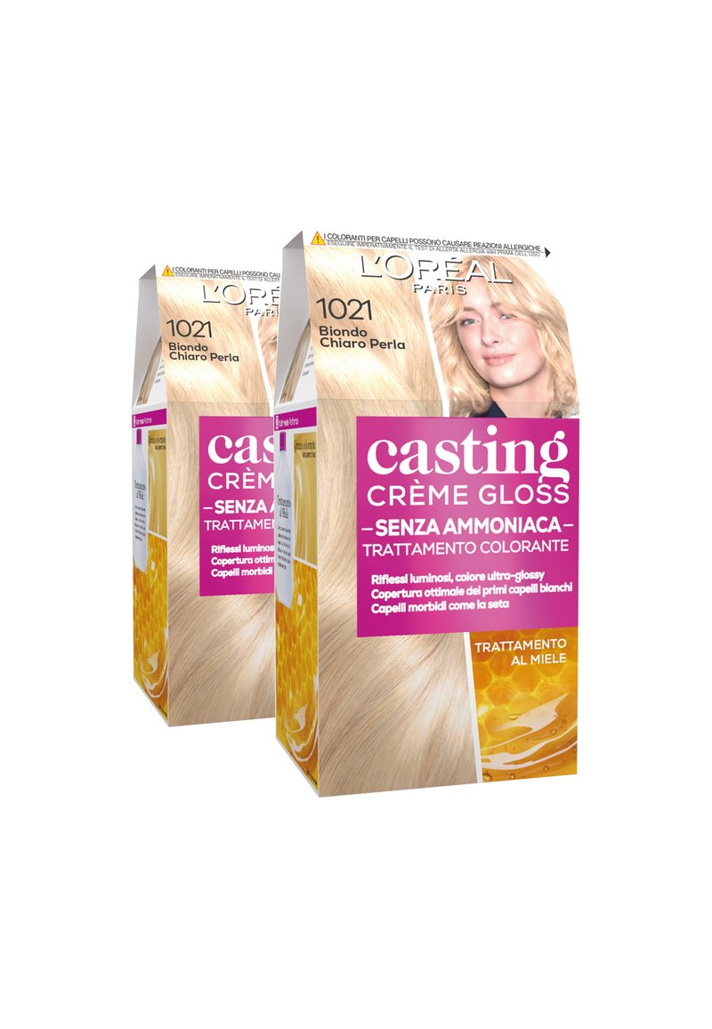 L'Oréal Paris - L'ORÉAL PARIS TINTA CAPELLI CASTING CREME GLOSS TINTA CAPELLI SENZA AMMONIACA PER UNA FRAGRANZA PIACEVOLE - 2 PACK - Tinte capelli - biondo chiaro perla, Ingrandire