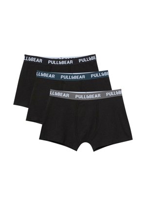 Schwarz Baumwoll-Boxershorts. Mit einer glatten Textur, elastischem Bund mit "PULL&BEAR"-Markierung und passgenauer Form. Drei Stück enthalten.