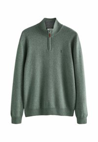 ZIP NECK REGULAR FIT - Pulóver - sage green stag