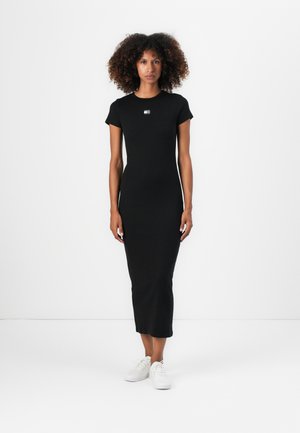 BADGE MIDI DRESS - Jersey dress - black