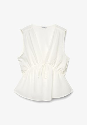 Calliope, TOP TINTA UNITA - Camicetta - bianco lana