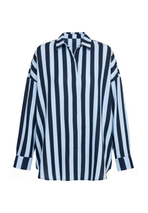 Studio Untold, HEMDBLUSE, OVERSIZED, MUSSELIN, STREIFEN, LANGARM - Hemdbluse - marine