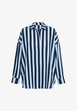 Studio Untold, HEMDBLUSE, OVERSIZED, MUSSELIN, STREIFEN, LANGARM - Chemisier - marine