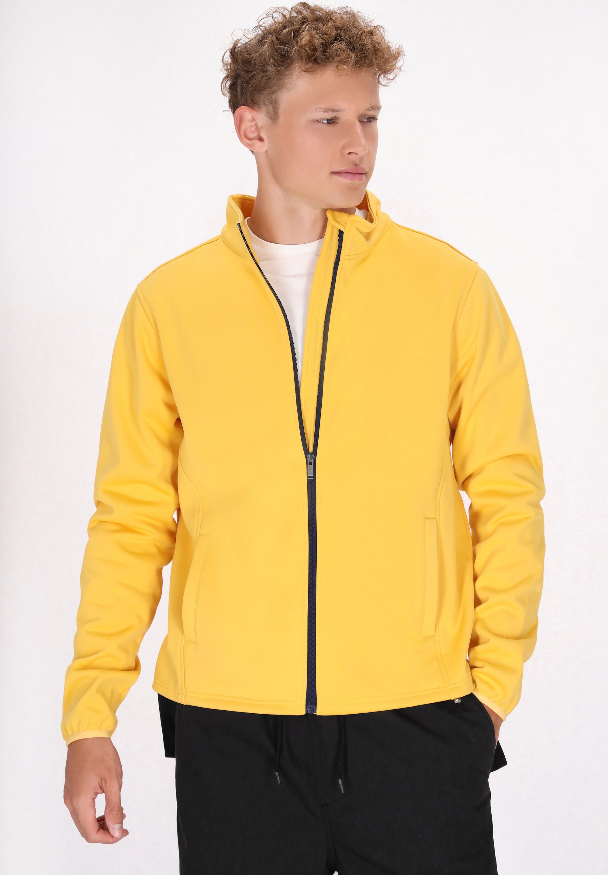 Mo Sweatjacke gelb/marine/gelb