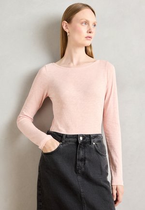 LONG SLEEVE BOAT NECK - Bluză cu mânecă lungă - pastel rose