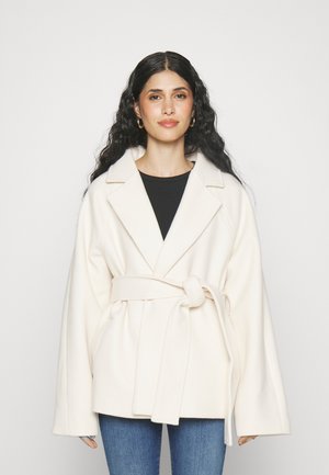 Selected wool overcoat in brown