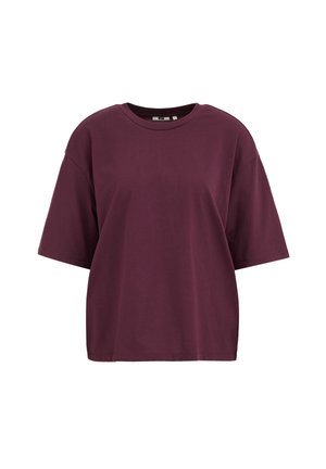 WE Fashion, WE FASHION - Camiseta básica - aubergine