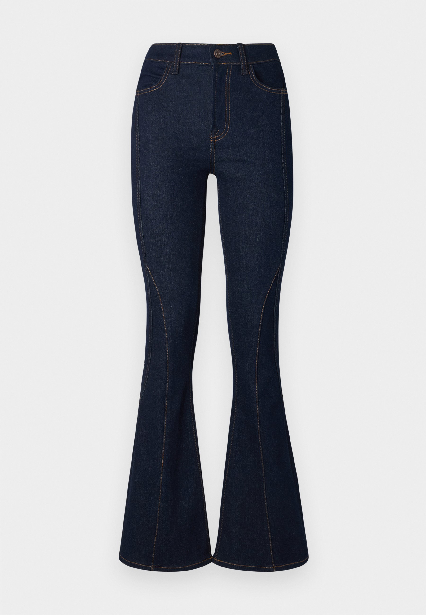 7 For All Mankind Women's Megaflare High-Waist Distressed Jeans - Heavyweight Denim Flare - View #10