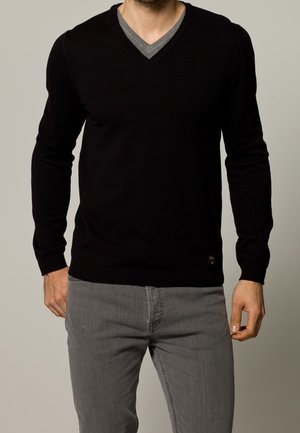 Strickpullover - black
